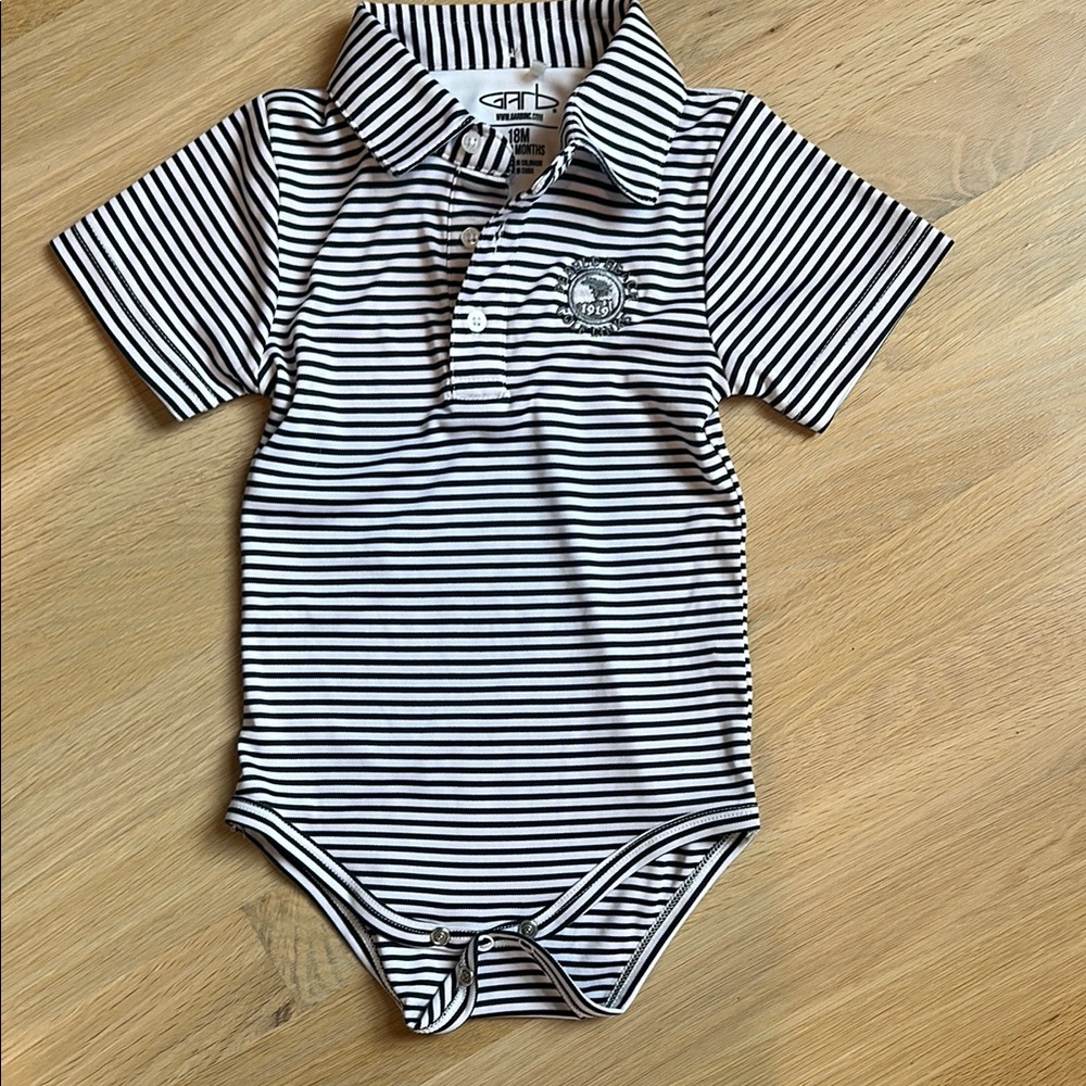 Pebble Beach Golf Links Striped Baby Bodysuit